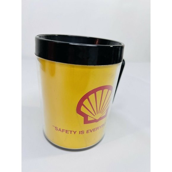 Vintage Shell Oil Advertising Coffee Mug SAFETY IS EVERYONES JOB PLASTIC - Picture 2 of 6